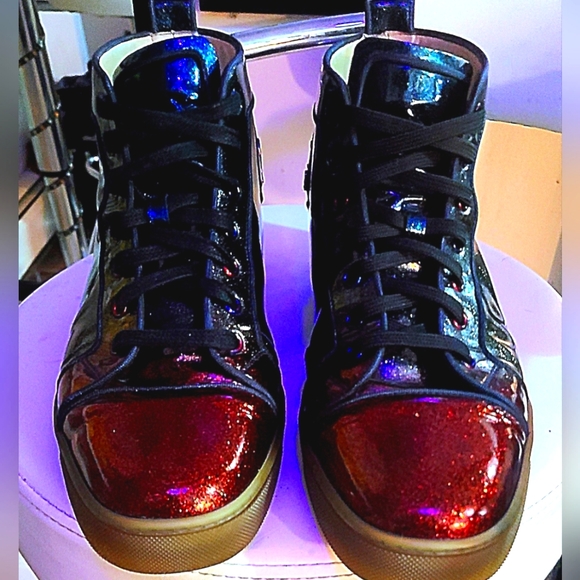 *SOLD Christian louboutin red high Tops SOLD * - Picture 8 of 9
